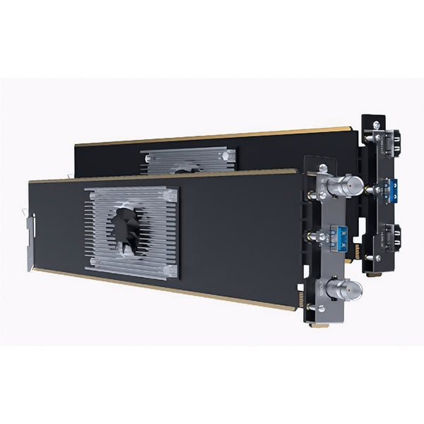 Kiloview FN-8 all-in-one encoding/decoding card shown from a perspective view, highlighting its compact design.