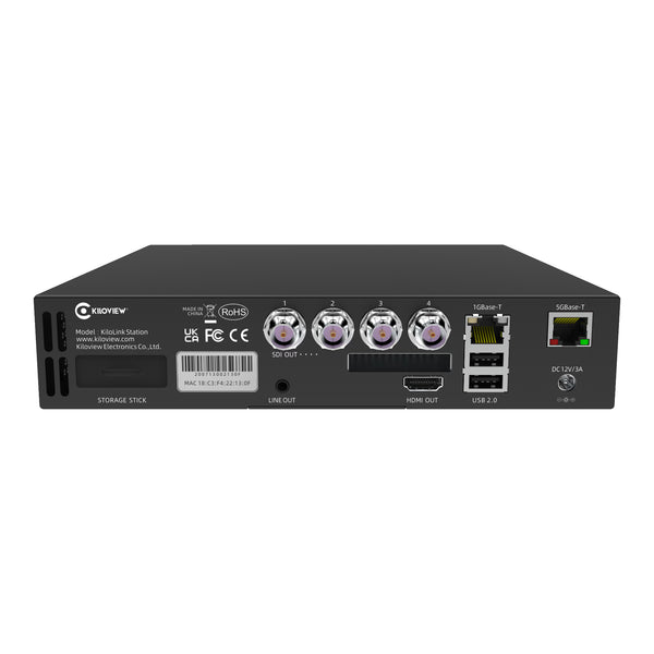 Rear view of Kiloview Kilolink Station PRO bonding receiver showcasing device management interface and connection ports. – image 5