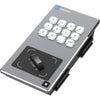 Front right view of Kiloview Zoom Deck Controller control panel with buttons and knobs for video conferencing management.