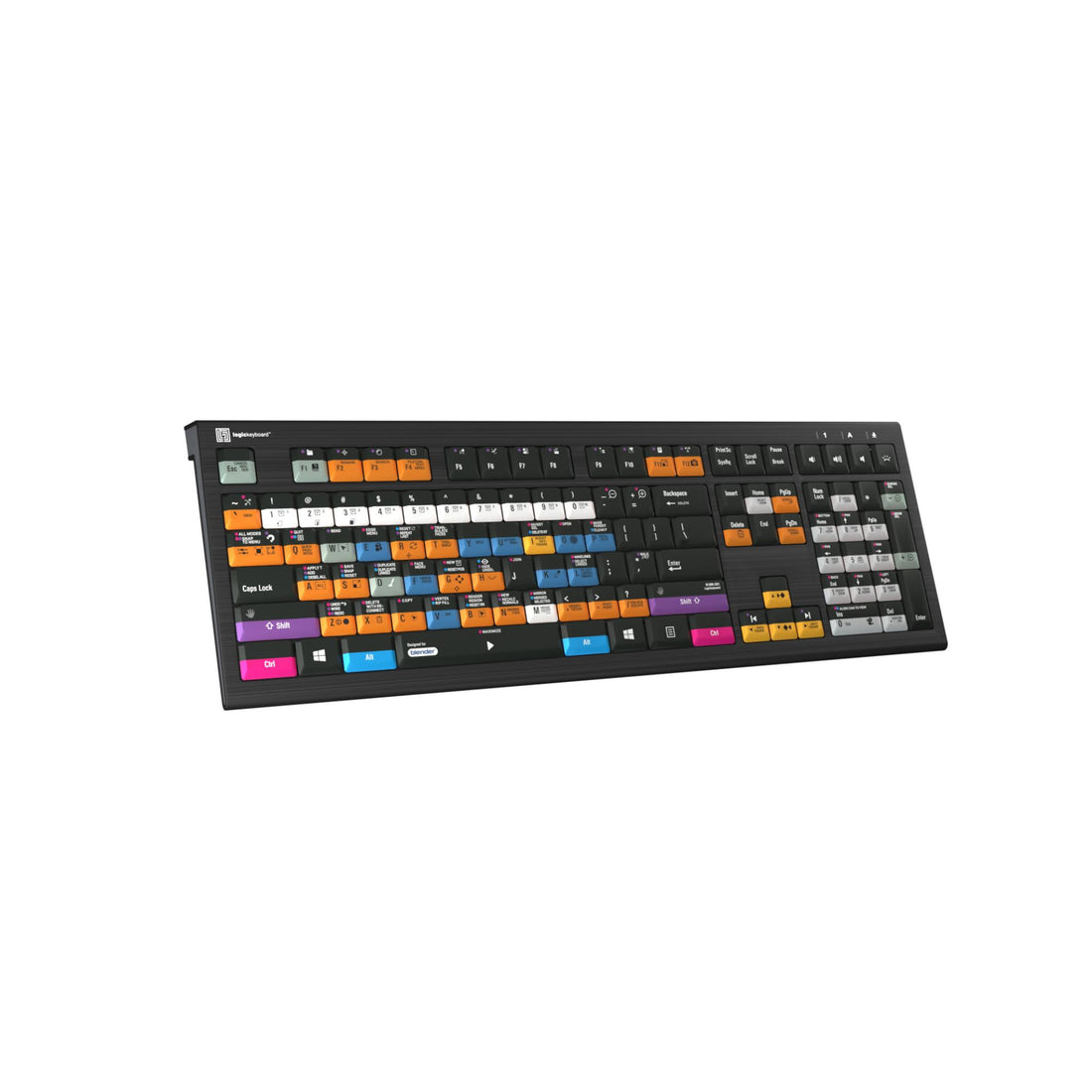 LogicKeyboard Blender 3D ASTRA2 PC US keyboard with black keys and standard layout, designed for 3D software users. – image 2