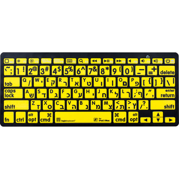 LogicKeyboard XLPrint Bluetooth Black on Yellow US-IS (BTON-IS) – image 1