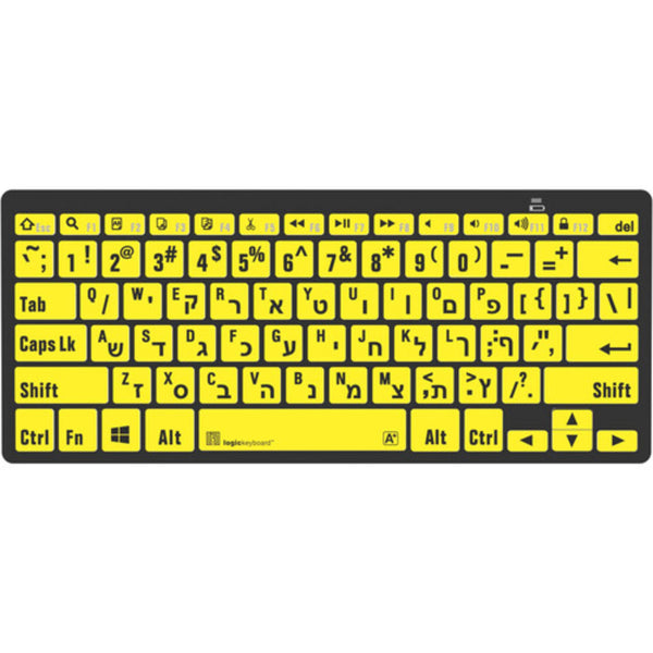 LogicKeyboard XLPrint Bluetooth Black on Yellow US-IS (BTPC-IS) – image 1