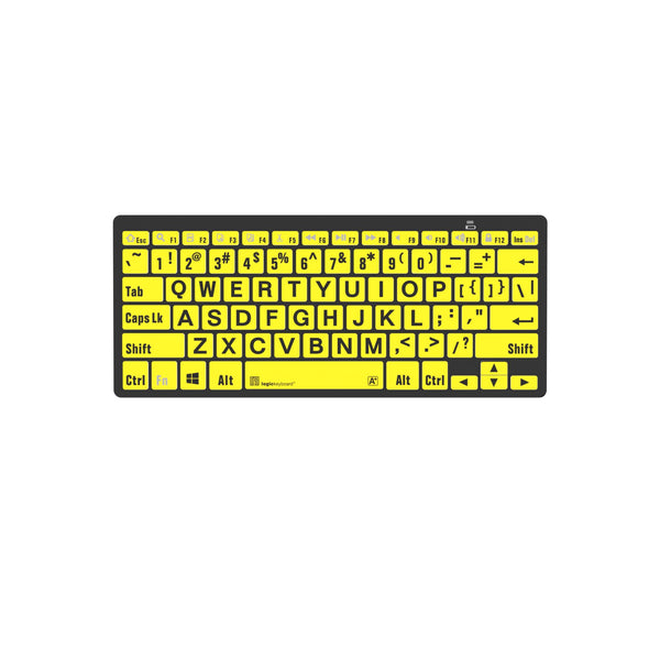 LogicKeyboard XLPrint Bluetooth Black on Yellow PC US – image 1