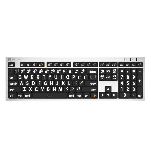 LogicKeyboard XLPrint ALBA White on Black Mac US – image 1