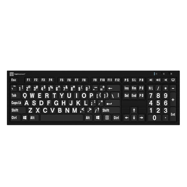LogicKeyboard XLPrint PC White on Black US NERO – image 1