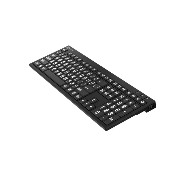 LogicKeyboard XLP NERO PC White on Black Dual US-IL – image 4