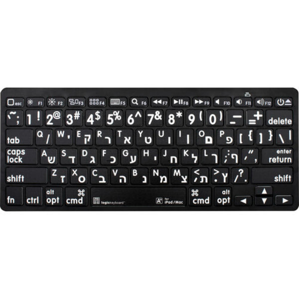 LogicKeyboard XLPrint Bluetooth White on Black US-IS (BTON-IS) – image 1