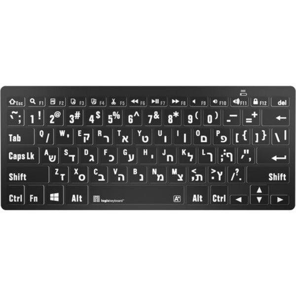 LogicKeyboard XLPrint Bluetooth White on Black US-IS (BTPC-IS) – image 1