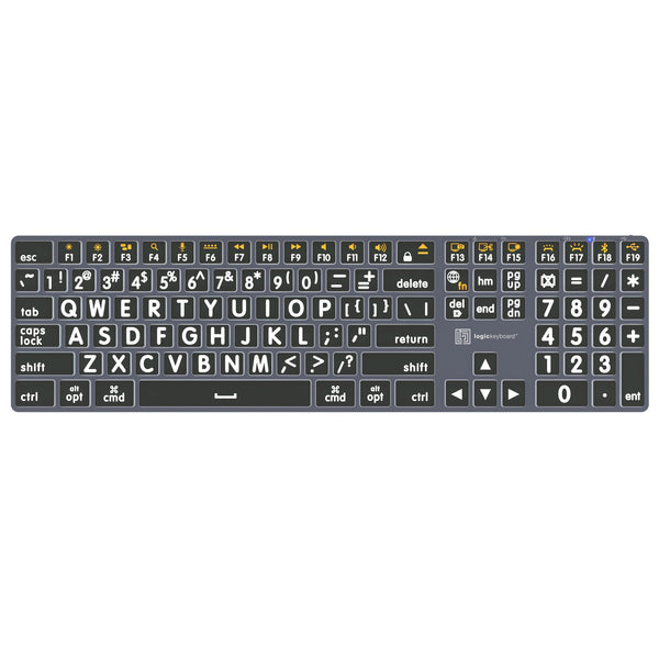 LogicKeyboard XLPrint White on Black TITAN MAC US – image 1