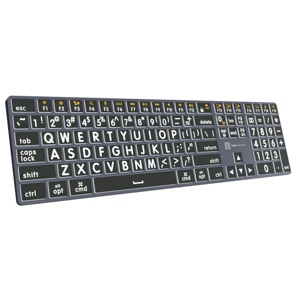 LogicKeyboard XLPrint White on Black TITAN MAC US – image 2