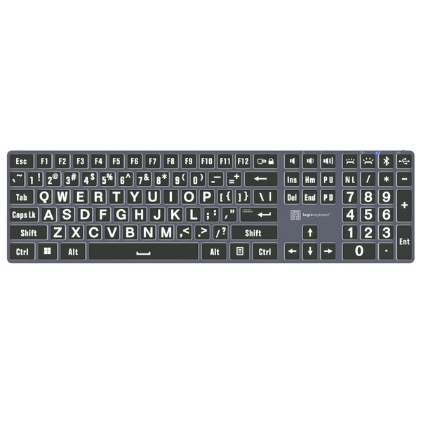 LogicKeyboard XLPrint White on Black TITAN PC US – image 1