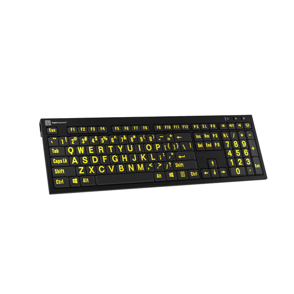 LogicKeyboard XLPrint NERO PC Yellow on Black US – image 2