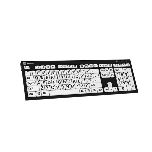 LogicKeyboard XLP NERO PC Black on White Dual US-IL – image 2
