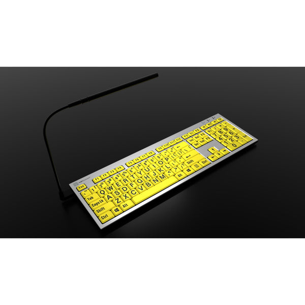 LogicKeyboard XLPrint PC Slim Line Black on Yellow US – image 5