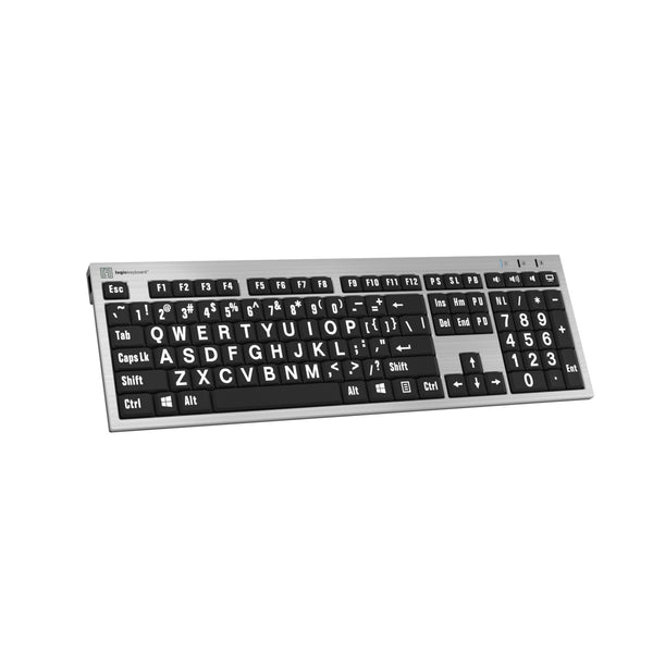 LogicKeyboard XLPrint PC Slim Line White on Black US – image 2