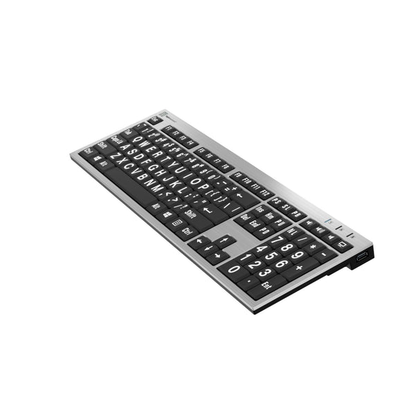 LogicKeyboard XLPrint PC Slim Line White on Black US – image 4