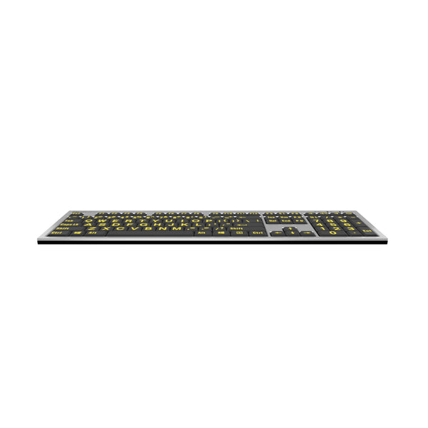 LogicKeyboard XLPrint PC Slim Line Yellow on Black US – image 3