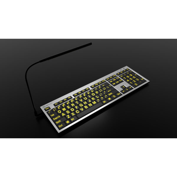 LogicKeyboard XLPrint PC Slim Line Yellow on Black US – image 5
