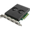 Magewell Pro Capture Dual HDMI 4K Plus LT PCIe x8 capture card showing ports and PCB with black and silver design.