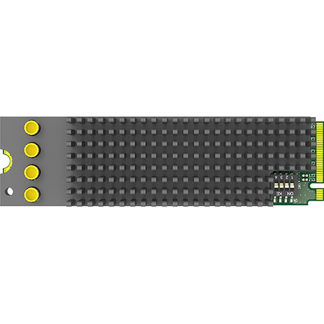 Magewell Eco Capture Quad SDI M.2 four-channel 2K capture card shown from the top view, featuring multiple SDI input ports. – image 2