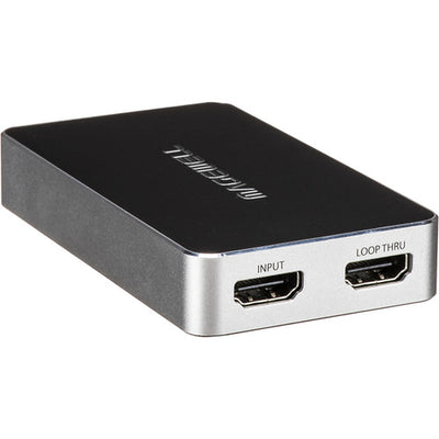 Magewell USB Capture HDMI Plus device showing HDMI input ports and USB output ports for 1080p60 video capture.