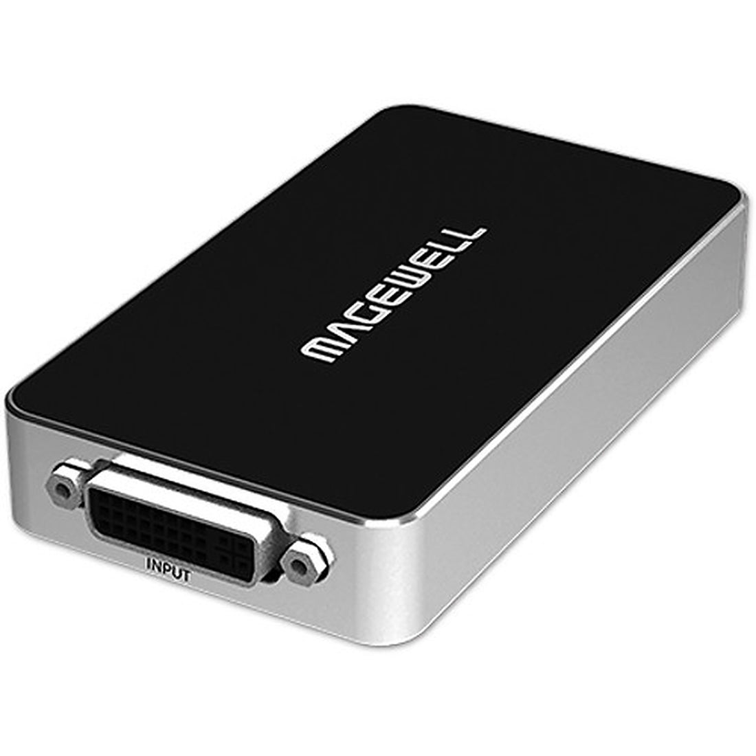Magewell USB Capture DVI Plus device connected to DVI and HDMI sources, capturing high-definition video at 1080p60. – image 1
