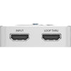 Magewell USB Capture HDMI 4K Plus device showing left port and HDMI input port for high-resolution video capture.