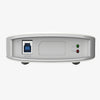 Rear view of Magewell USB Capture AIO device showing SDI, HDMI, USB, and power ports for multi-format 1080p60 video capture.