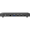 Rear view of Magewell USB Fusion dual HDMI 1080p60 video capture device showing input and output ports for high-quality video recording.