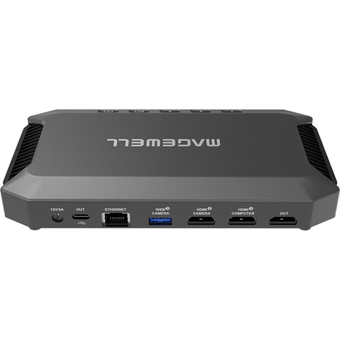 Rear view of Magewell USB Fusion dual HDMI 1080p60 video capture device showing input ports and branding. – image 2