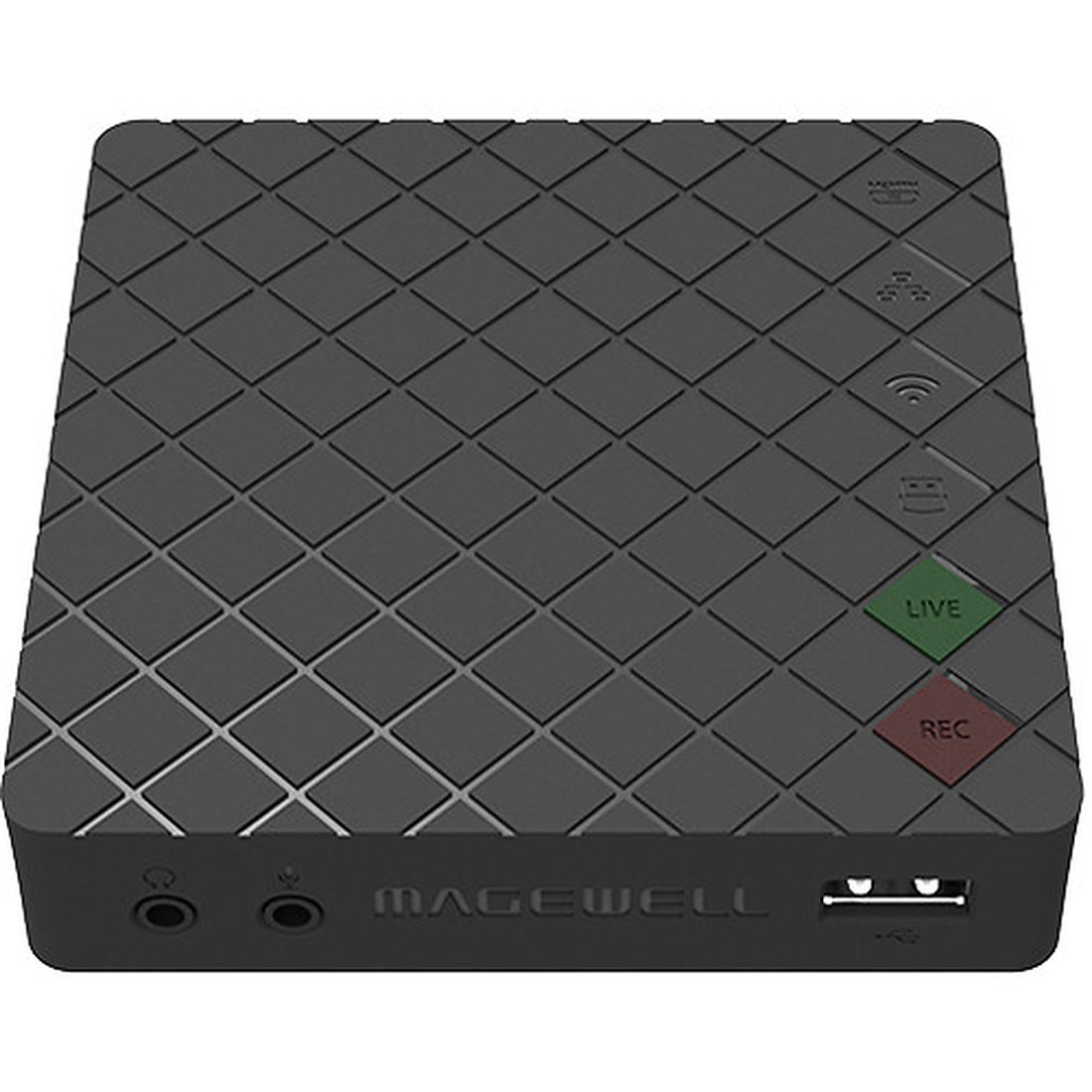 Magewell Ultra Stream HDMI streaming encoder with front view, supports 1080p60 resolution, H.264 and H.265 video compression. – image 3