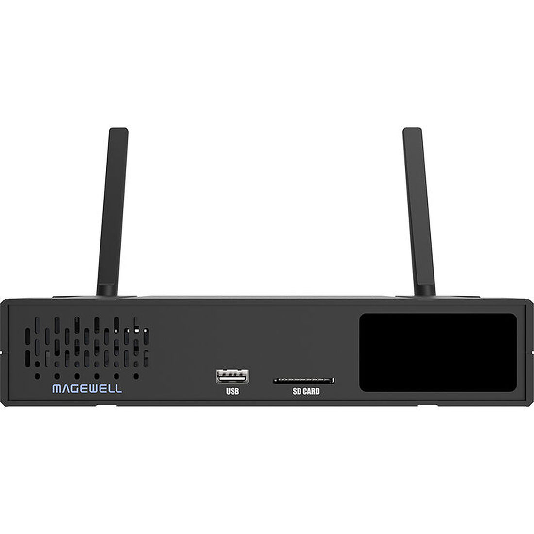 Magewell Ultra Encode AIO 4K HDMI SDI streaming encoder and recorder device with multiple input ports and control buttons. – image 1