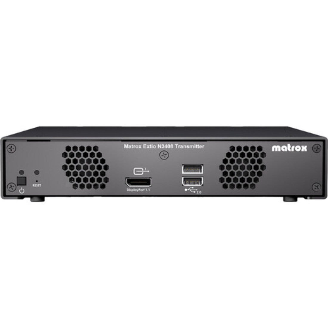 Matrox Extio N3408 IP KVM transmitter appliance for extending keyboard, video, and mouse signals over IP networks. – image 1
