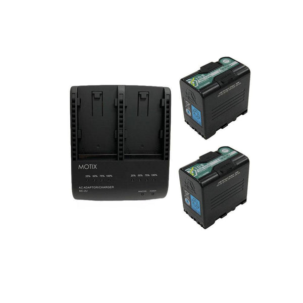 IDX System MC-2U50 PD battery kit with two Sony SB-U50 batteries and charger for professional video cameras. – image 1