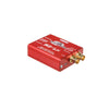 Decimator Design MD-LX bi-directional HDMI to SDI video converter connected to professional video equipment.