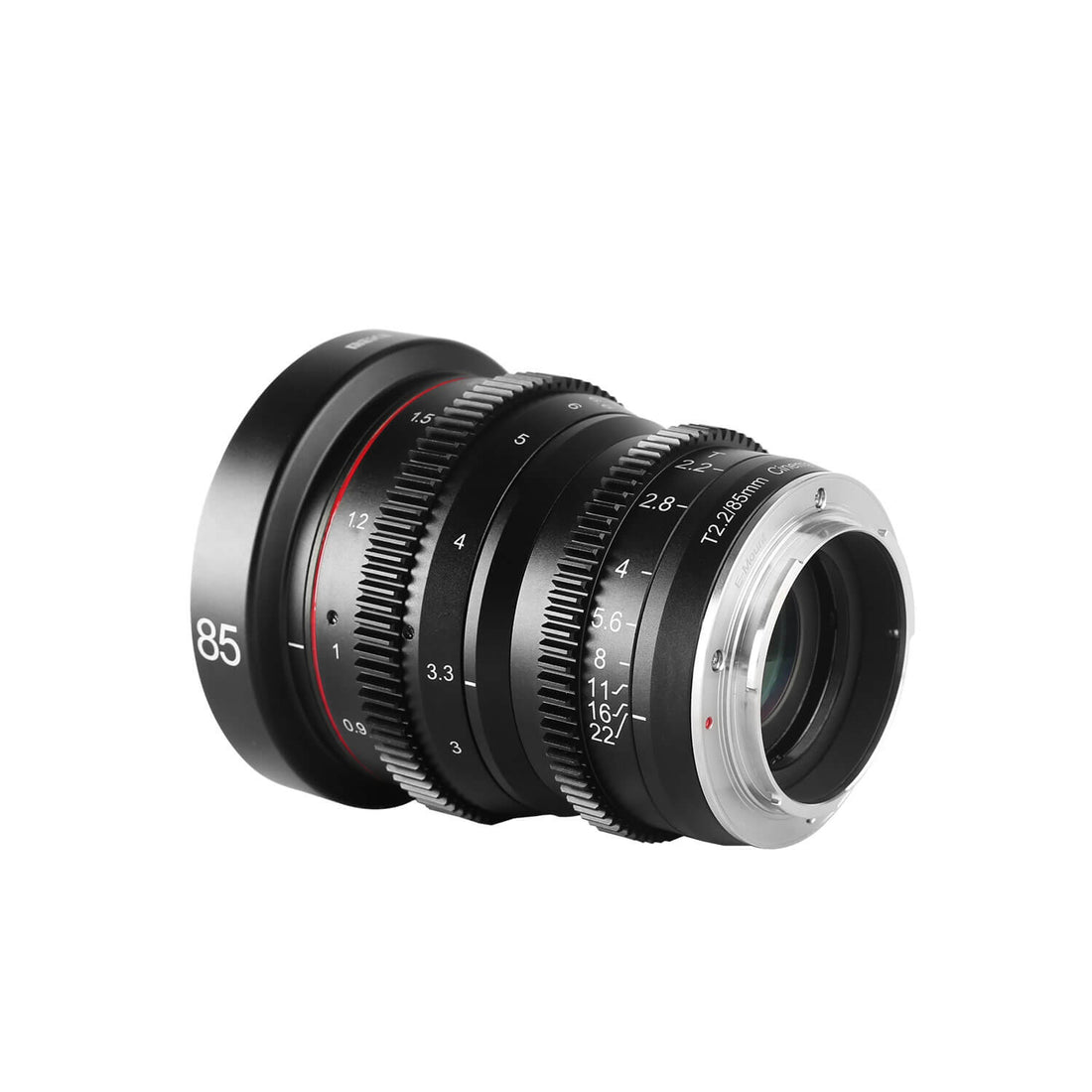 Blackmagic Design Pocket Cinema Camera 4K (MFT) with 85mm lens mounted, showing the compact digital cinema camera on a neutral background. – image 9