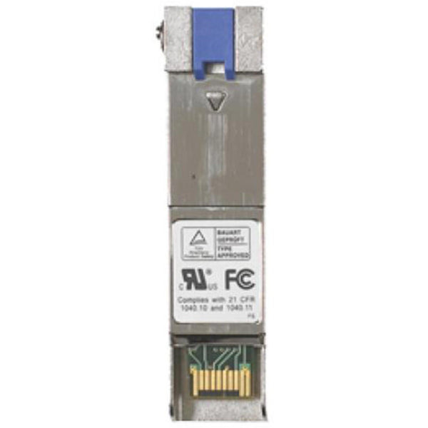 Netgear AGM732F 1000BASE-LX SFP transceiver for network switches, front view showing port and label. – image 1