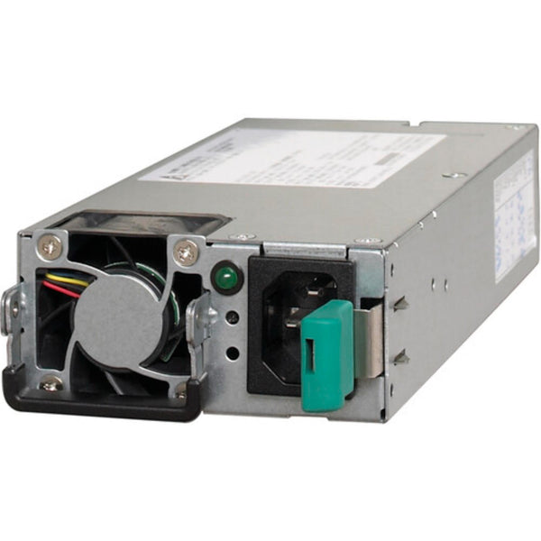 Netgear Prosafe power supply module for M6100 series switches, shown from an isometric left perspective. – image 1
