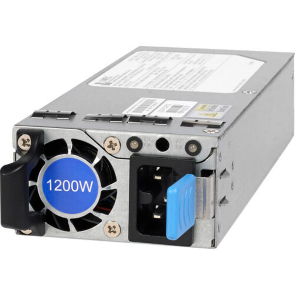 Netgear APS1200Wv2 1200W modular power supply unit for M4350 series, front view showing ports and branding. – image 1