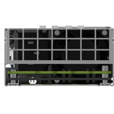 Netgear APS2000Wv2 2000W modular power supply unit for M4350 series, showing internal components and side view.