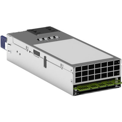 Netgear APS2000Wv2 2000W modular power supply unit for M4350 series, front connector view in isometric angle.
