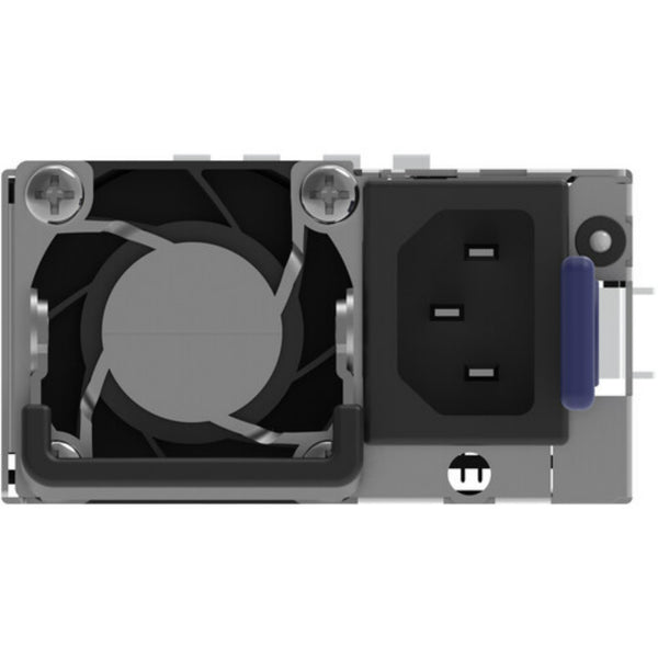 Rear view of Netgear APS2000Wv2 2000W modular power supply unit for M4350 series networking equipment.