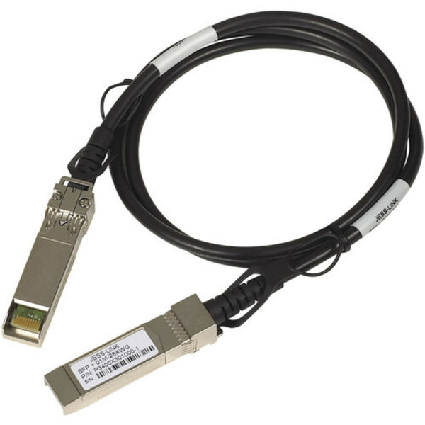 Netgear Passive SFP+ 3.3-foot direct attach copper cable, full view showing connectors and cable length. – image 3