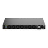 Rear view of Netgear CSM4316 16x 100G QSFP28 fully managed switch, TAA approved, with multiple ports and cooling vents.