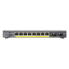 Netgear GS110TP 8-port Gigabit PoE+ Ethernet smart switch with 2 SFP ports and cloud management interface.