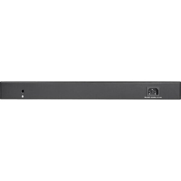 Rear view of Netgear GS348PP 48-port Gigabit PoE+ unmanaged network switch showing ports and power connections. – image 4