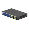 Front right view of the Netgear GS516PP 16-port Gigabit Ethernet unmanaged switch with high-power PoE+ ports.