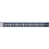 Netgear GS748T 48-port Gigabit Ethernet smart switch with 2 combo copper/SFP ports and 2 dedicated SFP ports.