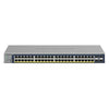 Front view of Netgear GS752TPv3 48-port Gigabit managed network switch with PoE+ ports and 380W power supply.