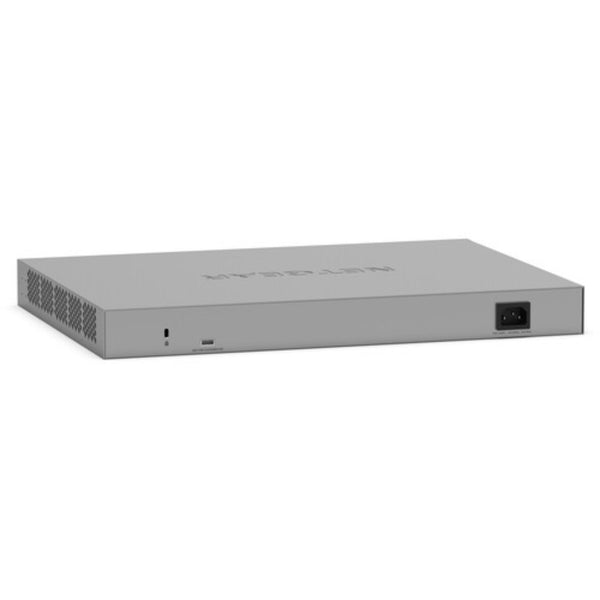 Rear view of Netgear GS752TPPv3 48-port PoE+ managed gigabit network switch showing ports and cooling vents. – image 3